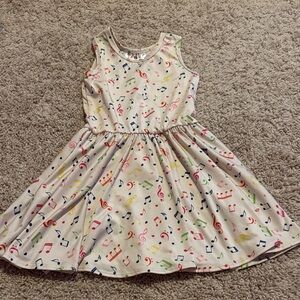 Dot Dot Smile Musical Note Dress - Multicolor